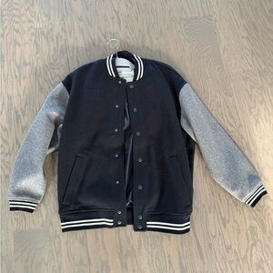 Women’s Blue and Gray Varsity Jacket